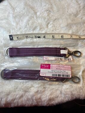 Lot Of 2 - Thirty-one Hang It Up Key Fob Plum 867A Wristlet Purple NEW 8” Long
